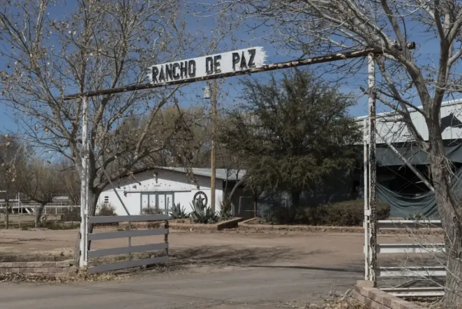 Ranch entrance in the El Paso County Lower Valley between San Elizario and Fabens TX